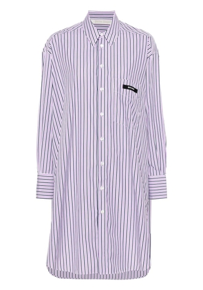 Palm Angels striped midi shirt dress - Purple