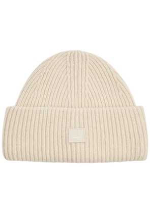 Acne Studios Pana Face Wool Beanie - Cream - One Size