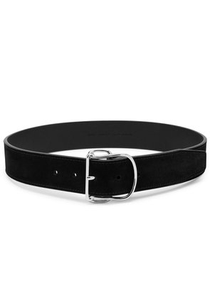 Toteme Swirl Suede Belt - Black - 70 (UK6/ XS)