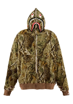 SAINT MXXXXXX x A Bathing Ape® shark-hooded sweatshirt - Green