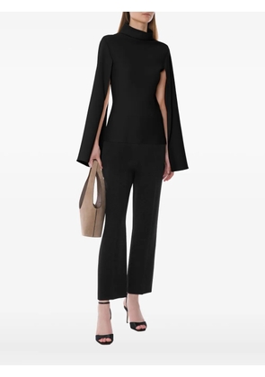Alberta Ferretti bell-sleeves mock-neck blouse - Black