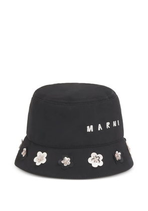 Marni logo bucket hat - Black