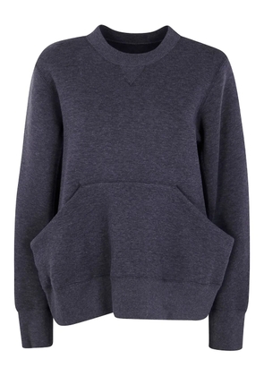sacai kangoroo-pocket cotton sweatshirt - Grey