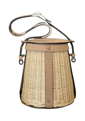 Hermès Pre-Owned Swift Wicker Sac Farming Picnic Bag, Chai - Neutrals