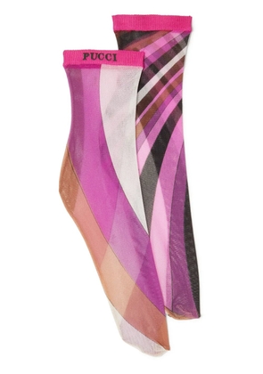 PUCCI iride-print socks - Pink