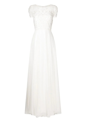 Jenny Packham Albertine crystal-embellished gown - White