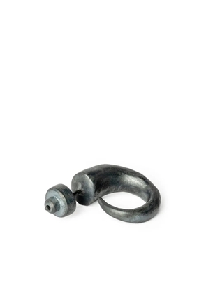Parts of Four Little Horn sterling silver earring - Black
