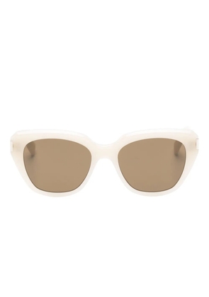 Saint Laurent Eyewear geometric-frame sunglasses - Neutrals