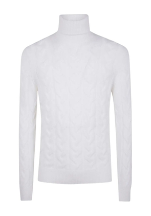 Gran Sasso cable-knit turtleneck sweater - White