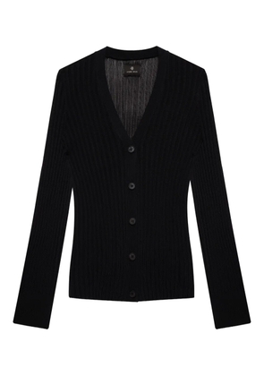 ANINE BING Matheo ribbed buttoned cardigan - Black