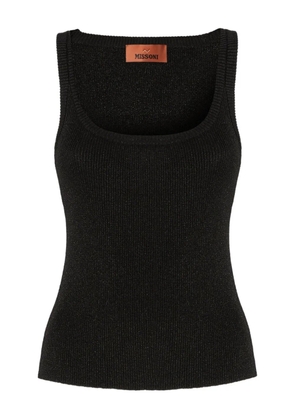 Missoni ribbed scoop-neck top - Black