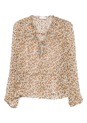 Ulla Johnson ruffled floral-print top - Neutrals