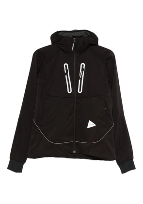 and Wander hooded zip-up jacket - Black