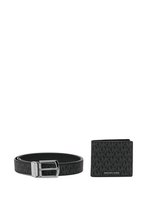 Michael Kors monogram wallet and belt set - Black