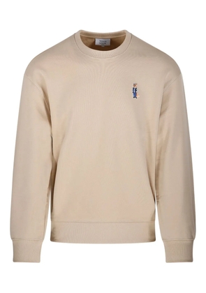 Maison Kitsuné fox-embroidered sweatshirt - Neutrals
