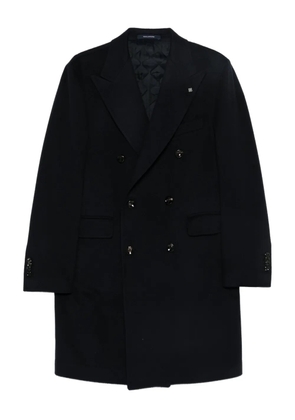 Tagliatore double-breasted cashmere coat - Blue