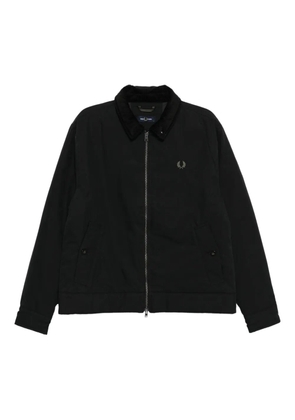 Fred Perry corduroy-collar padded jacket - Black
