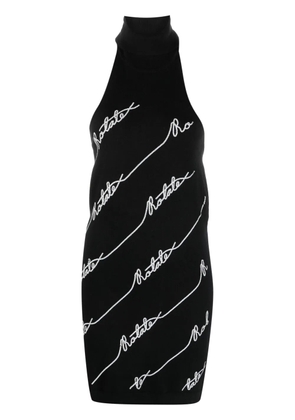 ROTATE BIRGER CHRISTENSEN sequin logo-embellished halterneck minidress - Black