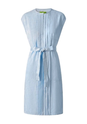 Shanghai Tang pleated silk midi dress - Blue