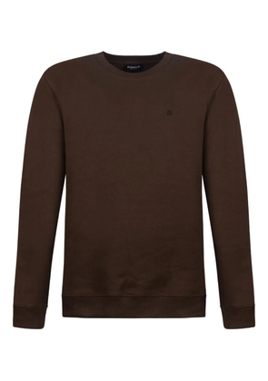 DONDUP embroidered logo cotton sweatshirt - Brown