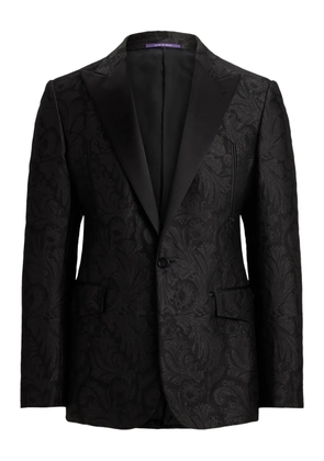Ralph Lauren Purple Label paisley-jacquard single-breasted blazer - Black