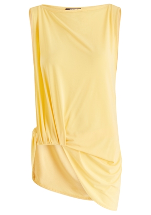 Jacquemus Le Haut Peplo Draped Jersey top - Yellow - M (UK12 / M)