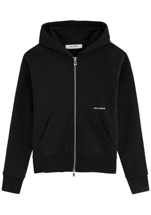About Blank Box Logo-print Hooded Cotton Sweatshirt - Black - L