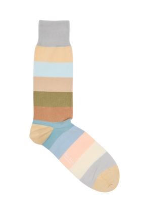 Paul Smith Jonathan Striped Cotton-blend Socks - Grey - One Size