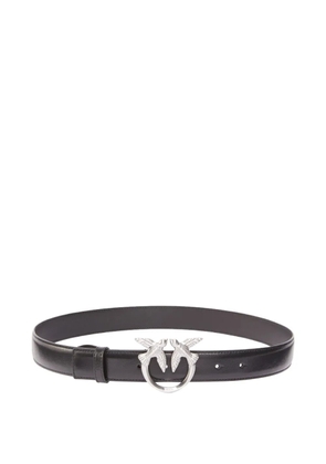 PINKO Love Berry bird-embellished leather belt - Black
