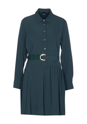 PINKO belted shirt mini dress - Green