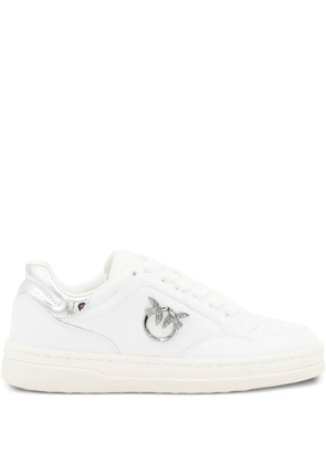 PINKO logo-detail leather sneakers - White