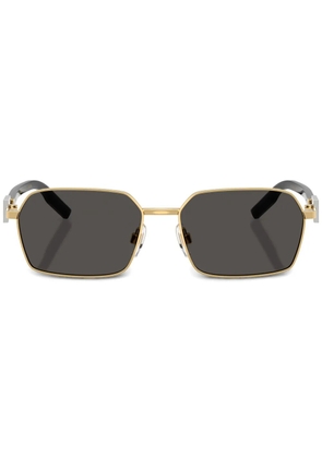 Dolce & Gabbana Eyewear logo-plaque sunglasses - Gold