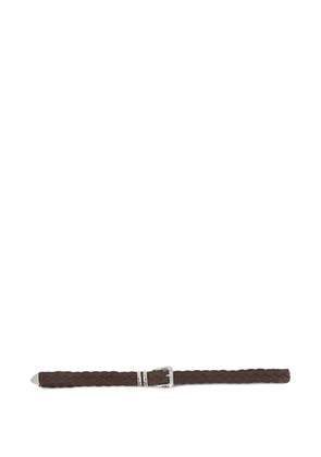 Brunello Cucinelli interwoven suede belt - Brown