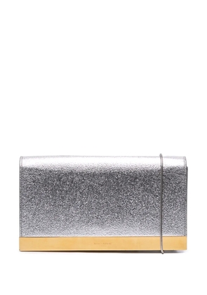 Saint Laurent Pre-Owned 2015 Metallic Leather crossbody bag - Silver