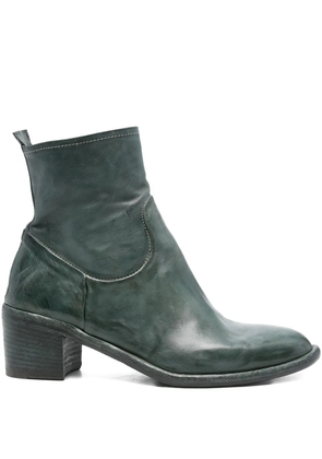 KING TARTUFOLI 60mm zip-detail block-heel boots - Green