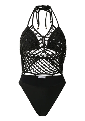 Amir Slama mesh panels swimsuit - Black