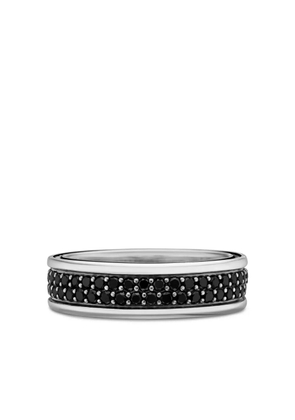 David Yurman sterling silver Streamline Two Row Band diamond ring (6.5mm)