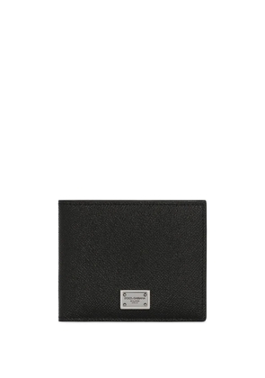 Dolce & Gabbana logo-tag leather bifold wallet - Black