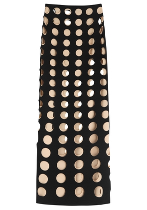 A.W.A.K.E Mode Laser-cut Cut-out Crepe Maxi Skirt - Black - 38 (UK10 / S)