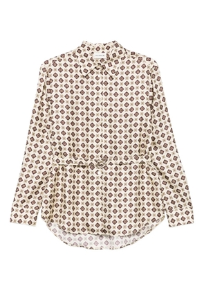 P.A.R.O.S.H. geometric-print belted shirt - Neutrals
