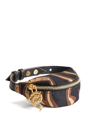 PUCCI Yummy leather-strap printed coin purse - Black