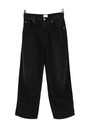 ISABEL MARANT pleated faded jeans - Black