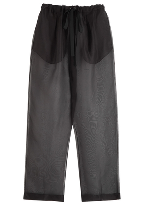 Khaite Trenton Tapered-leg Organza Trousers - Black - S (UK8-10 / S)