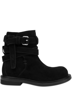 Moschino buckle-embellished ankle boots - Black