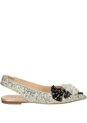 PROSPERINE embellished-upper slingback flat pumps - White