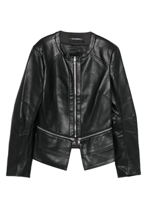 Karl Lagerfeld zip-front panelled jacket - Black