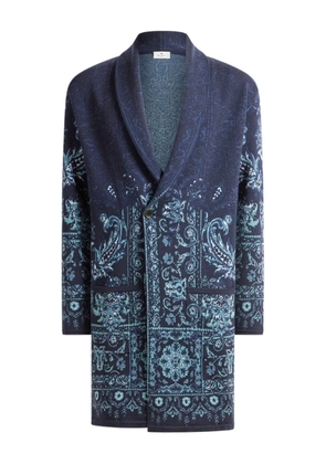 ETRO paisley-jacquard cardigan - Blue