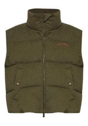 DSQUARED2 quilted logo vest - Green