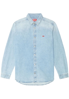 Diesel D-SIMPLY logo-embroidered denim shirt - Blue