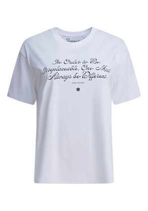 Semper quote-print T-shirt - White